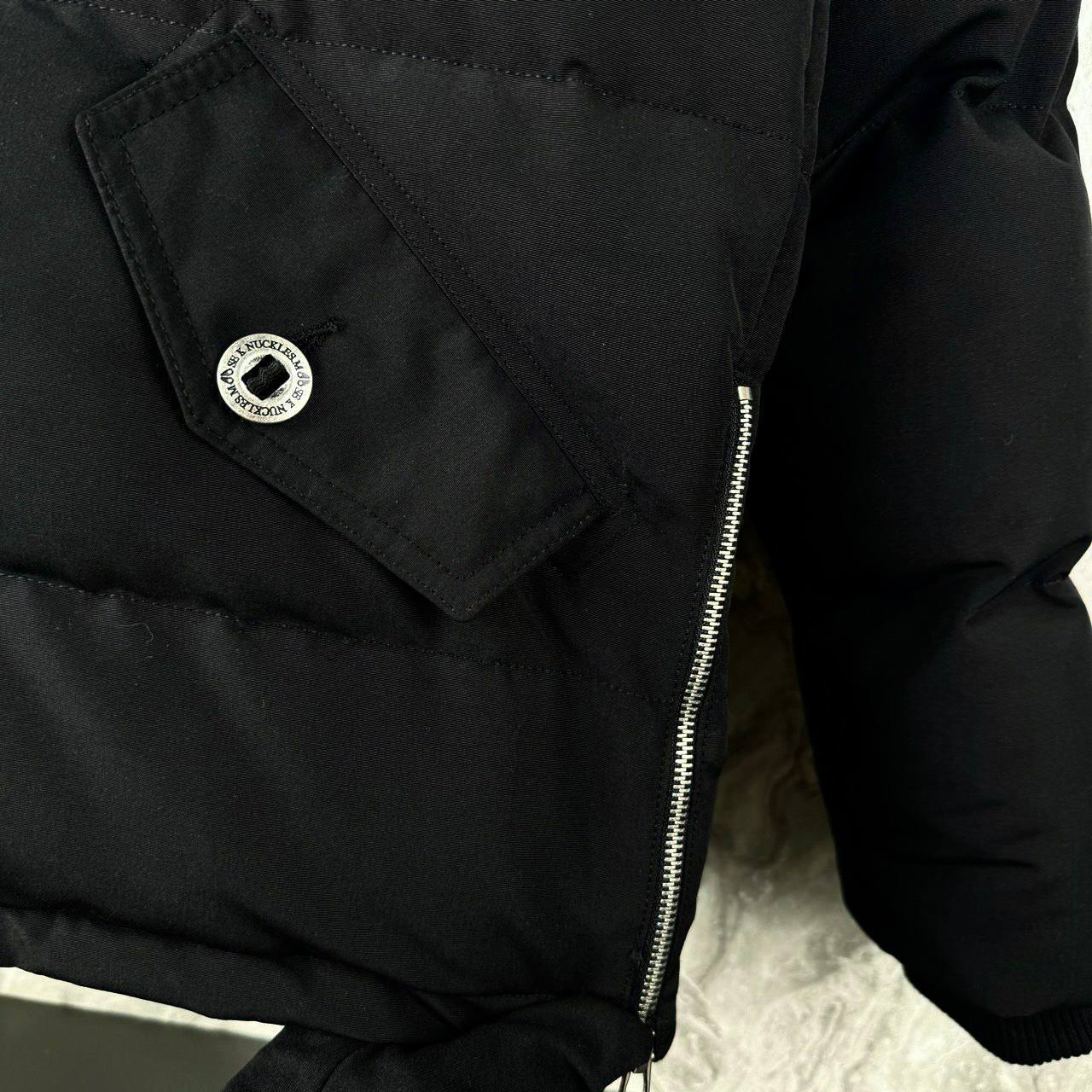 Men jacketBlack Men jacketBlack white fur